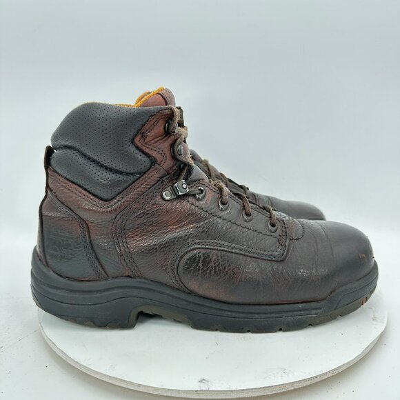 Timberland Pro Titan Men Size 11 Brown Leather Steel Toe Work Boot - Picture 4 of 12